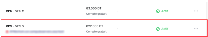 Consultation du vps